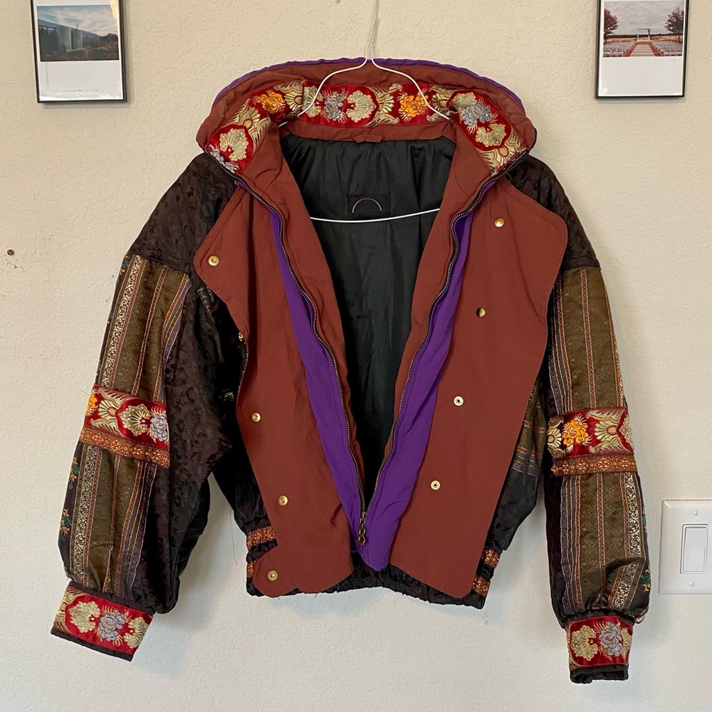 Rare Vintage Bogner Embroidered Jacket With Removable Hood